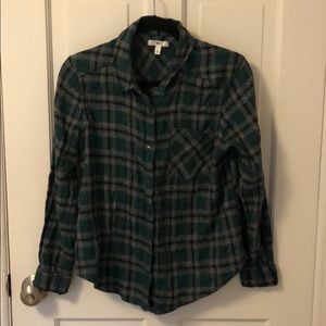 Green and black flannel